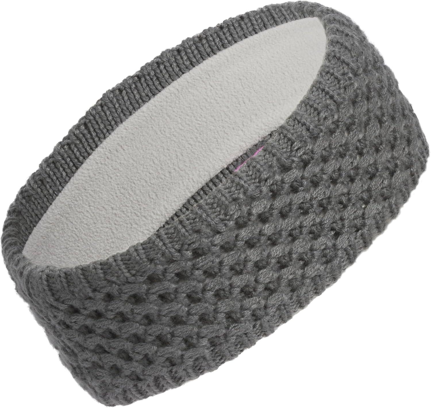 imageadidas Womens Lifestyle Fuzzy Knit Headband Soft Winter Ear WarmerCrestlineOnix GreyPreloved PurpleIce Lavender