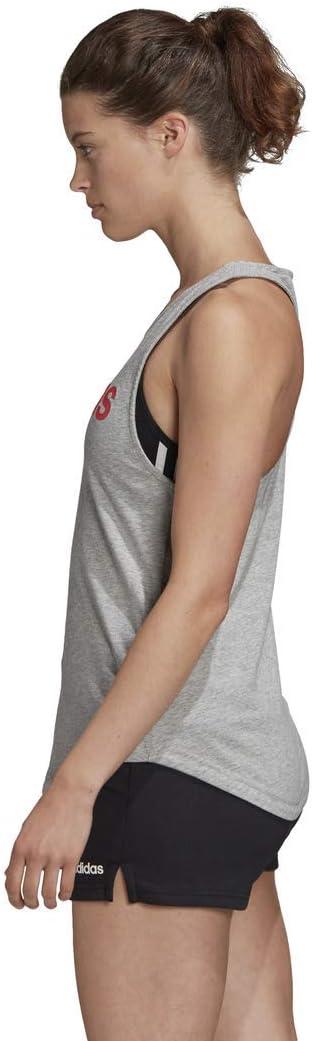 imageadidas Womens Loungewear Essentials Loose Logo Tank TopMedium Grey HeatherPink