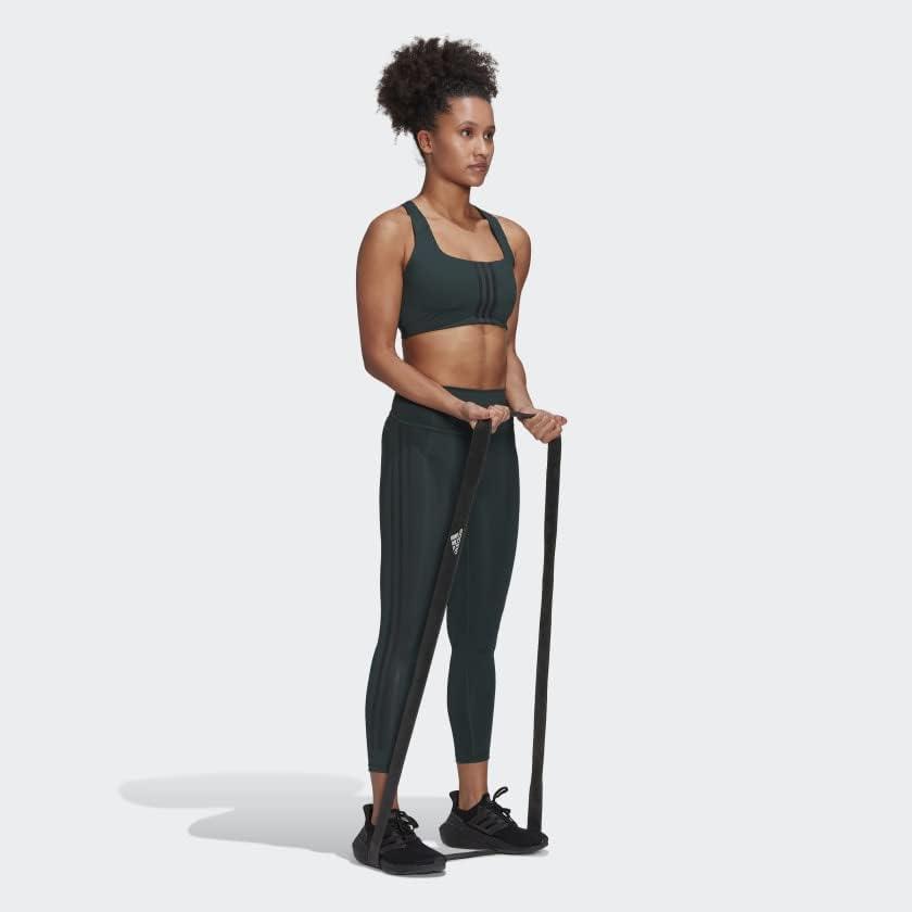 imageadidas Womens Training Medium Support Better 3Stripes BraShadow Green