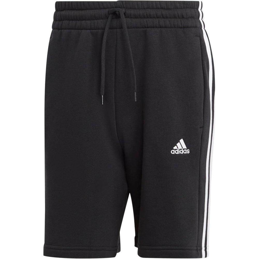 imageadidas Mens Essentials Fleece 3Stripes ShortsBlack