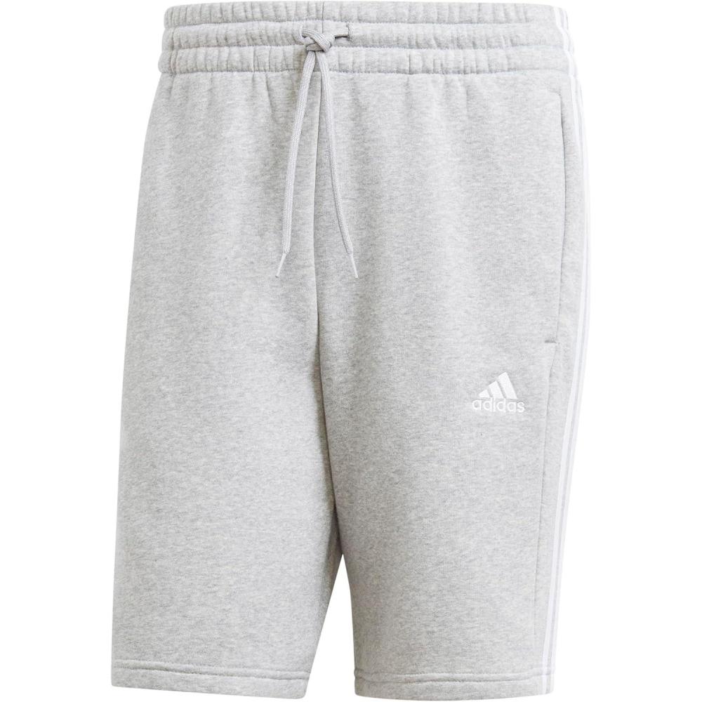 imageadidas Mens Essentials Fleece 3Stripes ShortsMedium Grey Heather