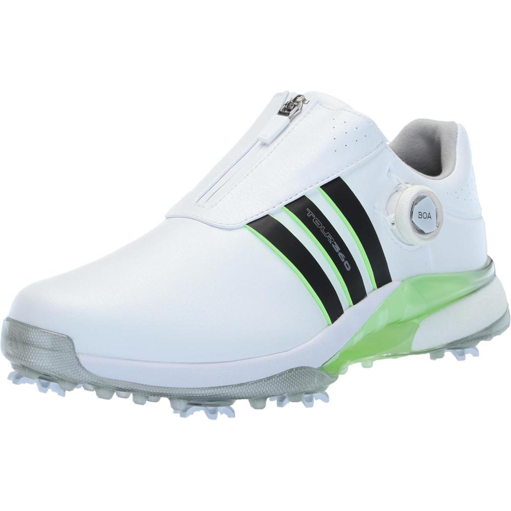 imageadidas Mens Tour360 Xtsl Tex Golf ShoeFootwear WhiteBlackGreen Spark