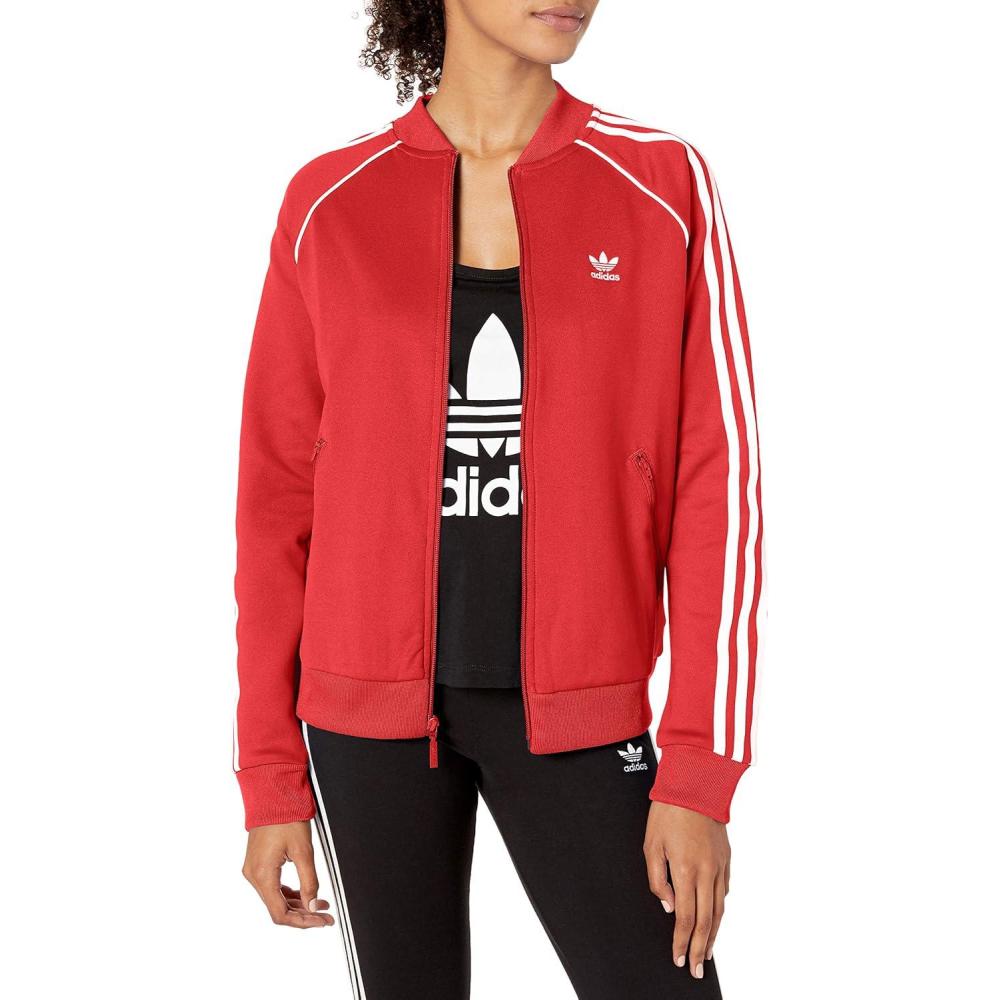 imageadidas Originals Womens Superstar Track TopScarlet