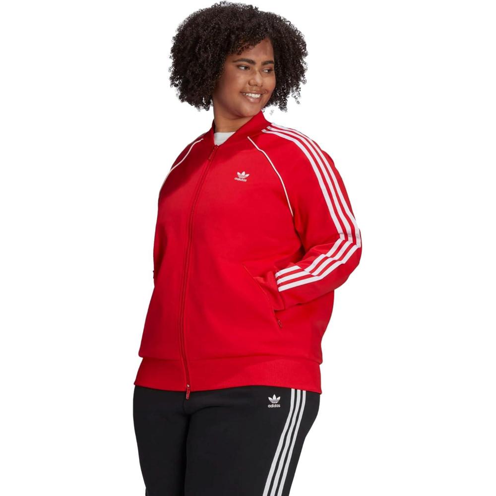 imageadidas Originals Womens Superstar Track TopVivid Red
