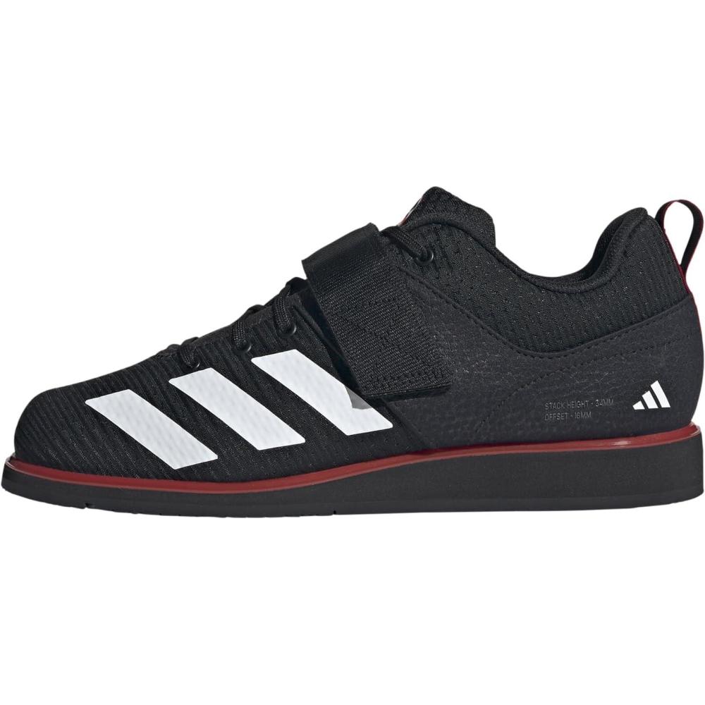 imageadidas UnisexAdult Powerlift 5 WeightliftingBlackWhitePure Ruby