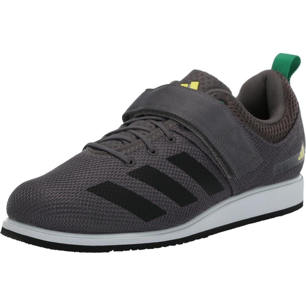 imageadidas UnisexAdult Powerlift 5 WeightliftingCharcoalBlackWhite