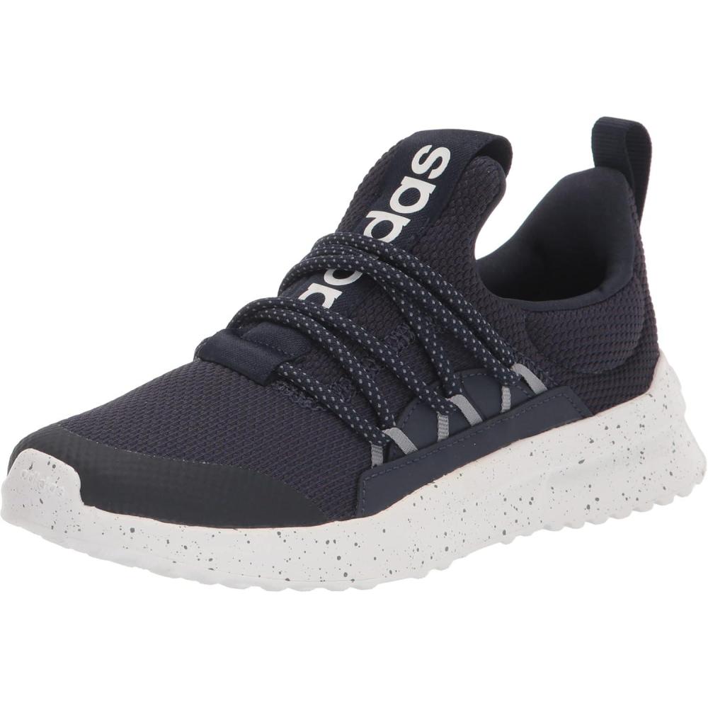imageadidas UnisexChild Lite Racer Adapt 50 Little Big Kid Running ShoeInkShadow NavyWhite
