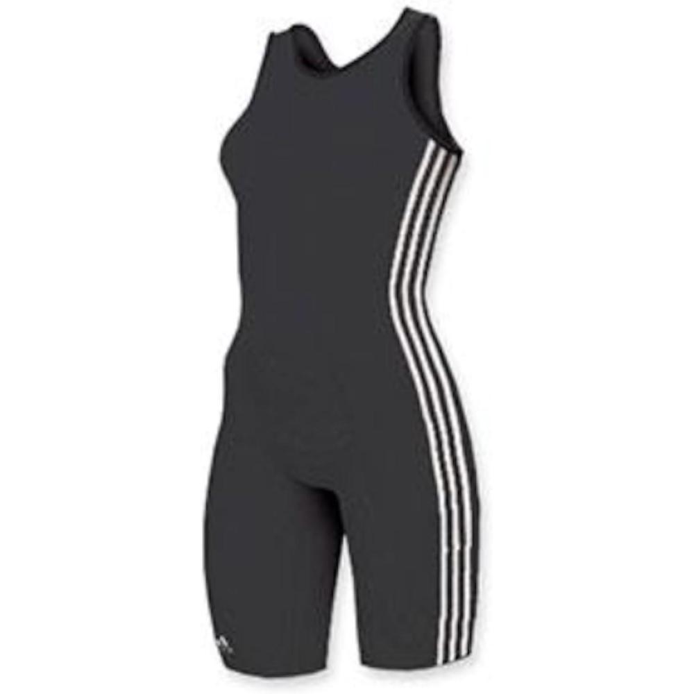 imageadidas Womens 3 Stripe Wrestling Singlet BlackWhite GL