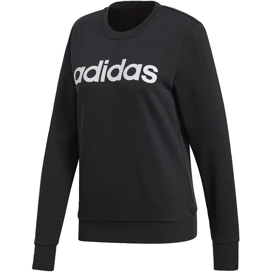 imageadidas Womens Essentials Linear SweatshirtBlackWhite