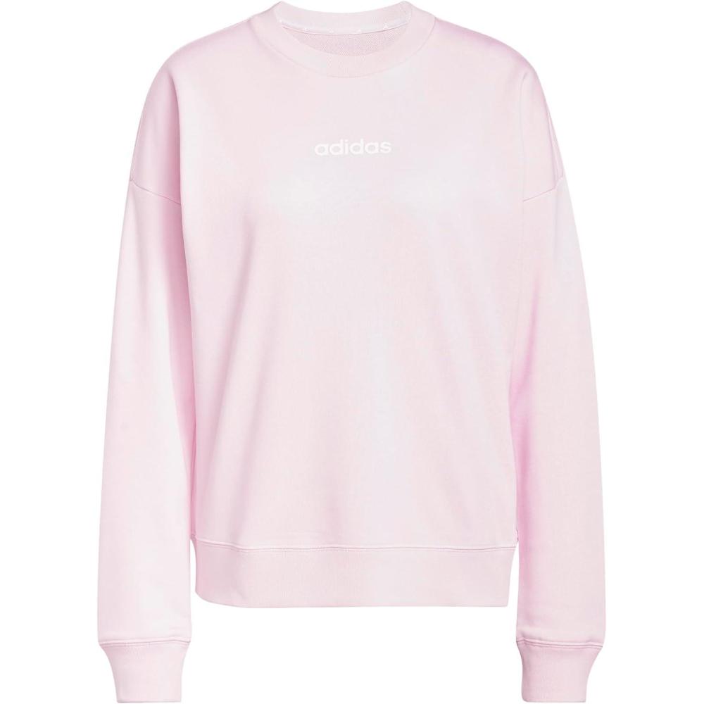 imageadidas Womens Essentials Linear SweatshirtClear PinkWhite