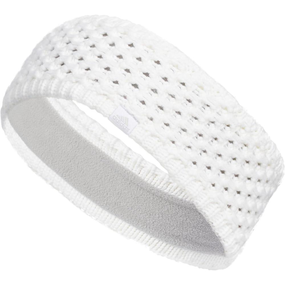 imageadidas Womens Lifestyle Fuzzy Knit Headband Soft Winter Ear WarmerCrestlineWhite F23