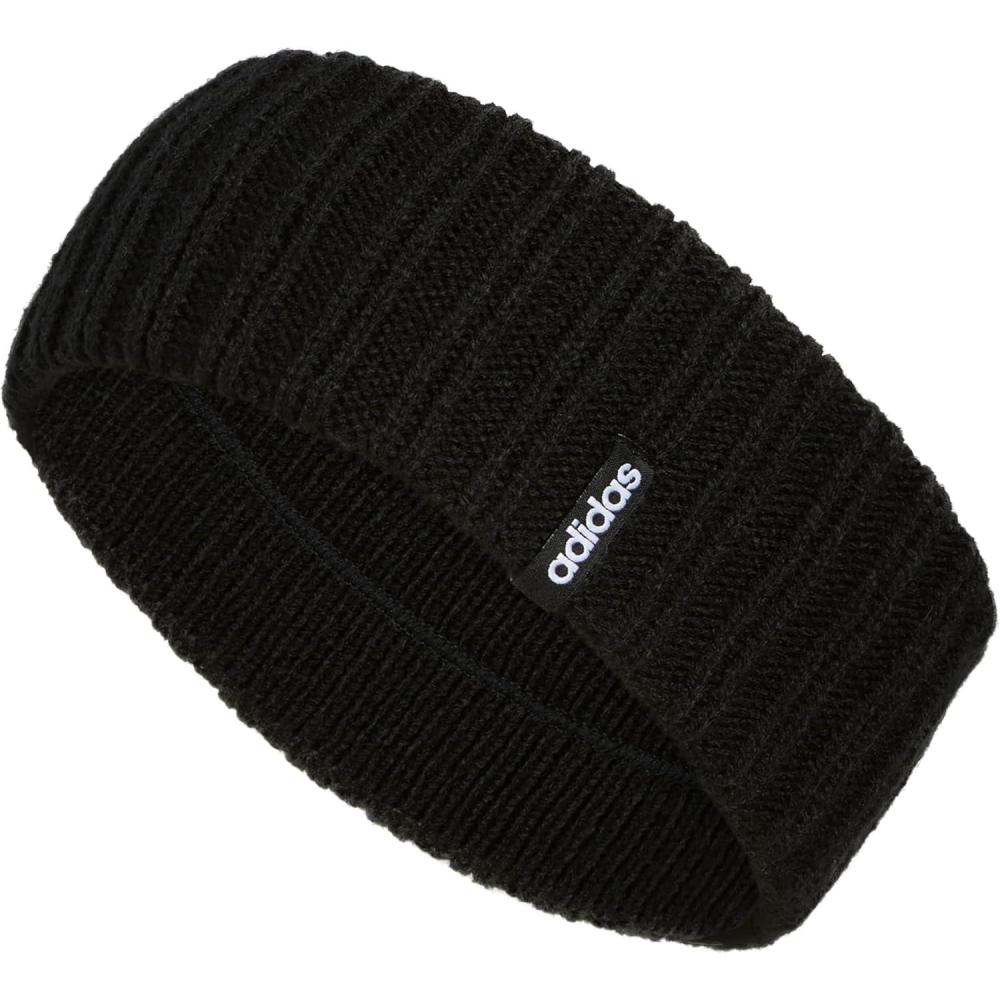 imageadidas Womens Lifestyle Fuzzy Knit Headband  Soft Winter Ear WarmerLinearBlack F22