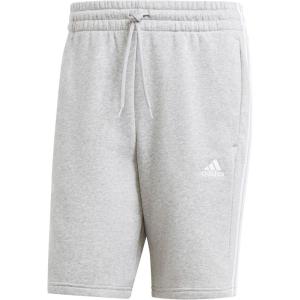 adidas Men’s Essentials Fleece 3-Stripes Shorts(Medium Grey Heather)