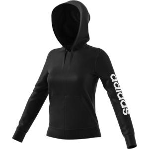 adidas Women’s Essentials Linear Hoodie(Black/White)