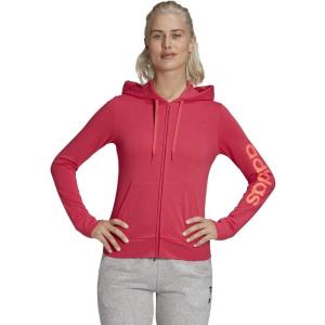 adidas Women’s Essentials Linear Hoodie(Power Pink/Signal Pink)