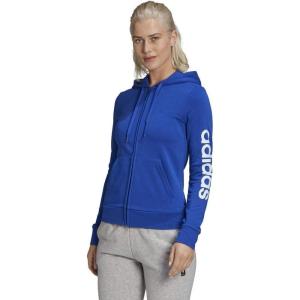 adidas Women’s Essentials Linear Hoodie(Team Royal Blue/Sky Tint)