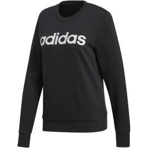 adidas Women’s Essentials Linear Sweatshirt(Black/White)
