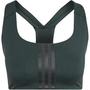 adidas Women’s Training Medium Support Better 3-Stripes Bra(Shadow Green)