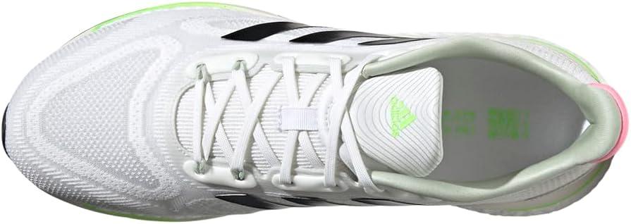 imageadidas Mens Supernova ShoeWhiteBlackSolar Green