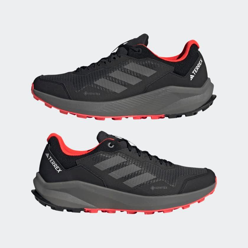 imageadidas Mens Terrex Trailrider Gore Tex Trail Running ShoesTrail Running ShoeBlackGreySolar Red