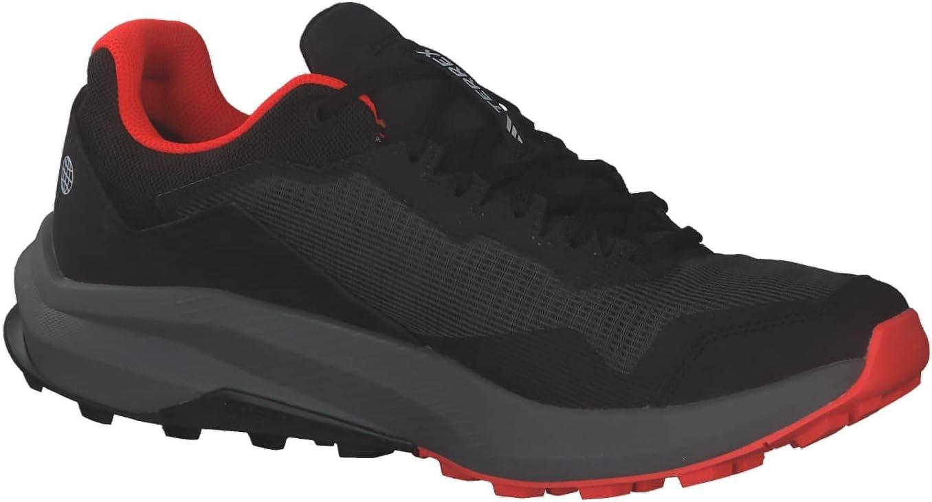imageadidas Mens Terrex Trailrider Gore Tex Trail Running ShoesTrail Running ShoeCore BlackGray forSolar Red Hq1233