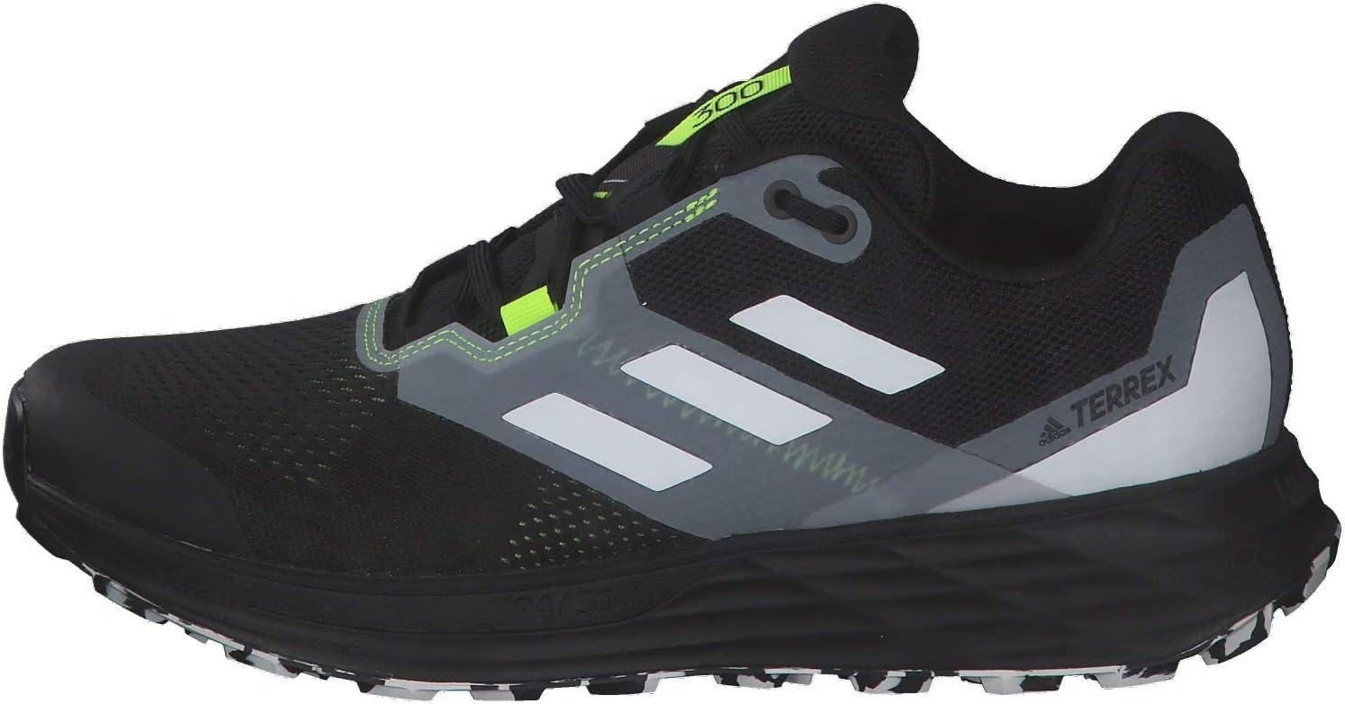 imageadidas Mens Terrex Two Flow Trail Running ShoeCblack Crywht Syello