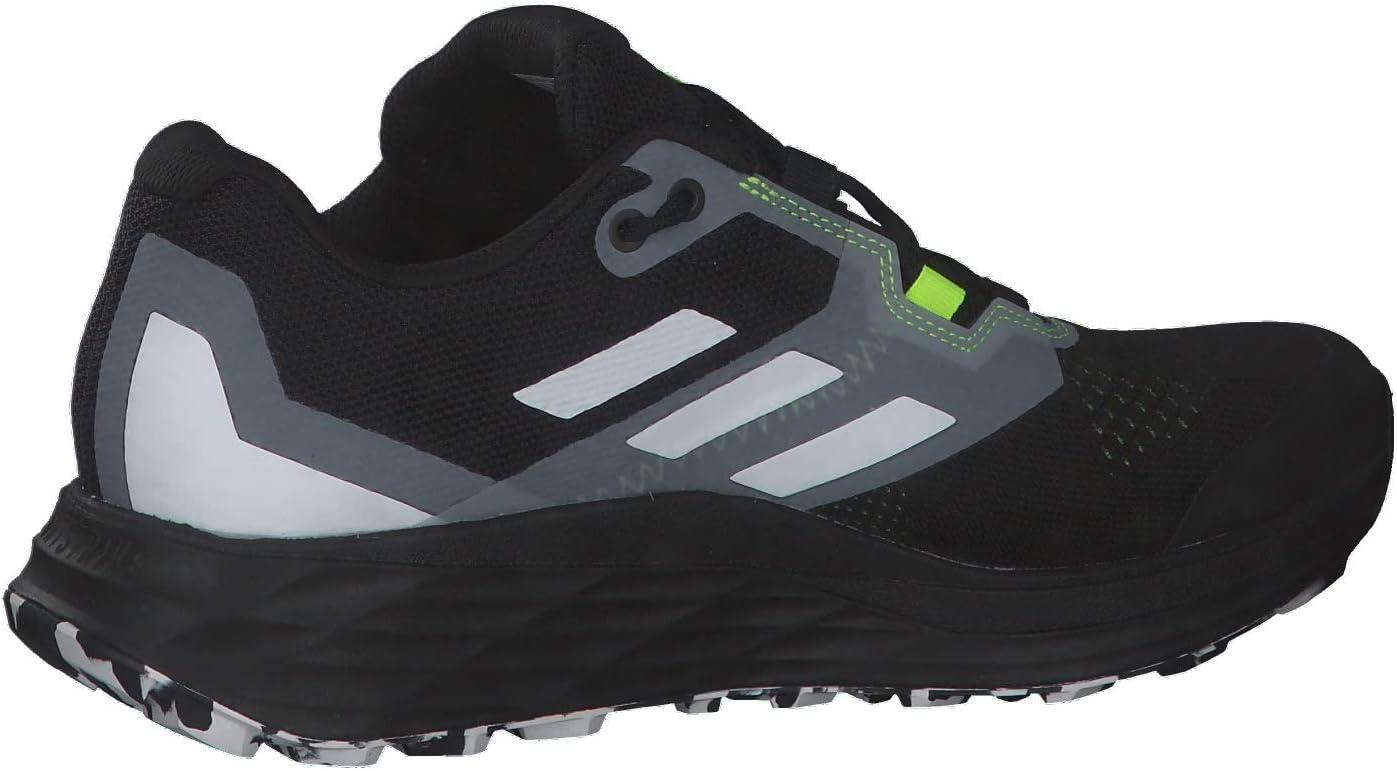 imageadidas Mens Terrex Two Flow Trail Running ShoeCblack Crywht Syello