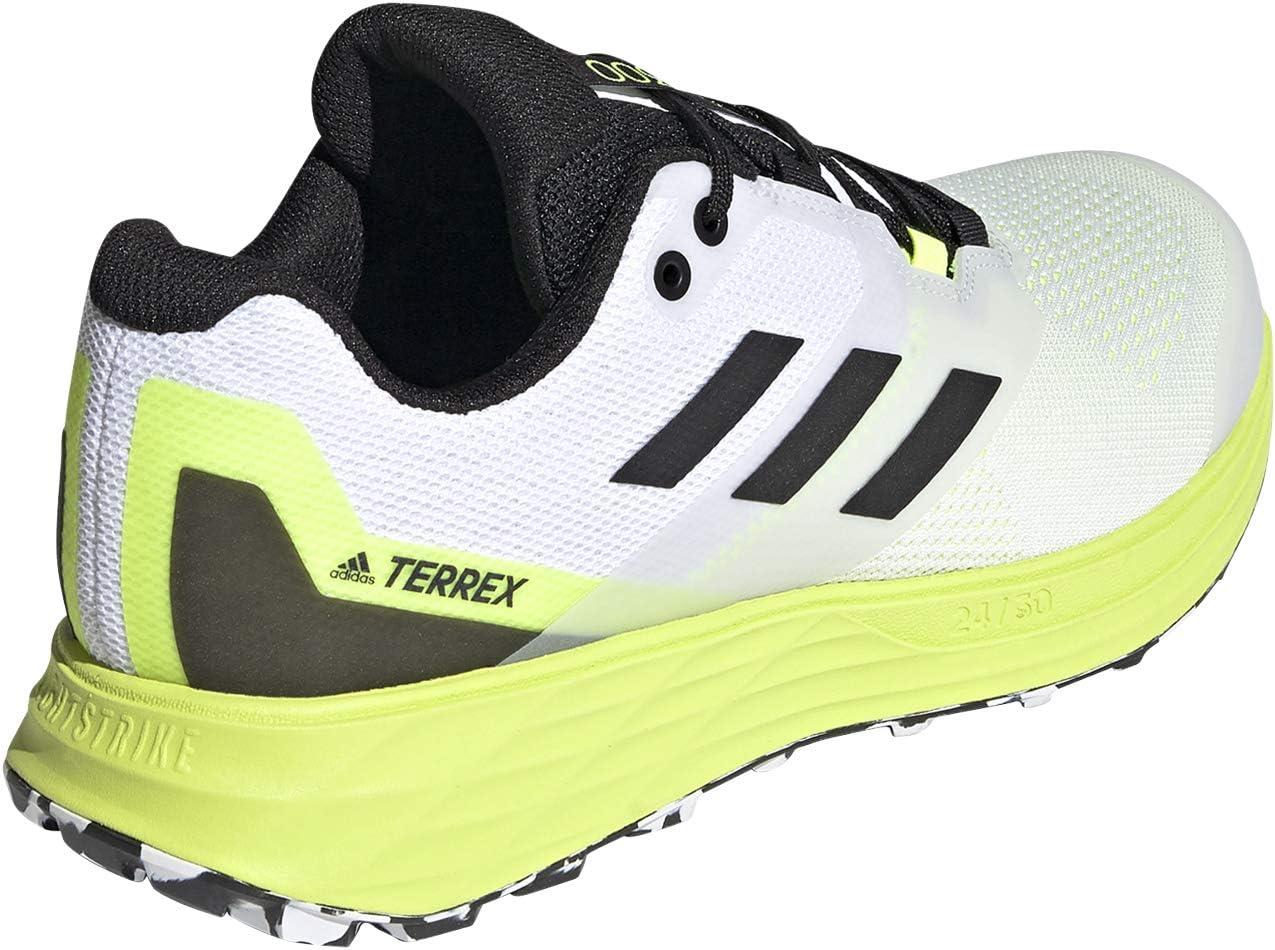imageadidas Mens Terrex Two Flow Trail Running ShoeCloud WhiteCore BlackSolar Yellow