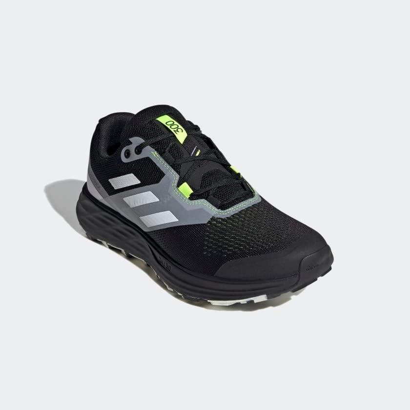 imageadidas Mens Terrex Two Flow Trail Running ShoeCore BlackCrystal WhiteSolar Yellow