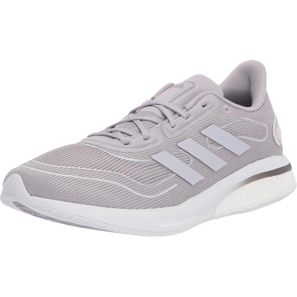 imageadidas Mens Supernova ShoeFeather GreySilver MetallicShock Pink