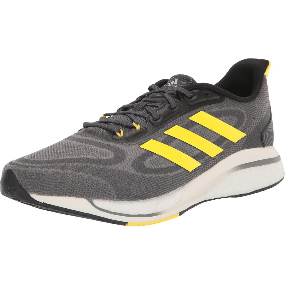 imageadidas Mens Supernova ShoeGreyBeam YellowDash Grey