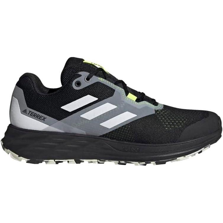 imageadidas Mens Terrex Two Flow Trail Running ShoeCore BlackCrystal WhiteSolar Yellow