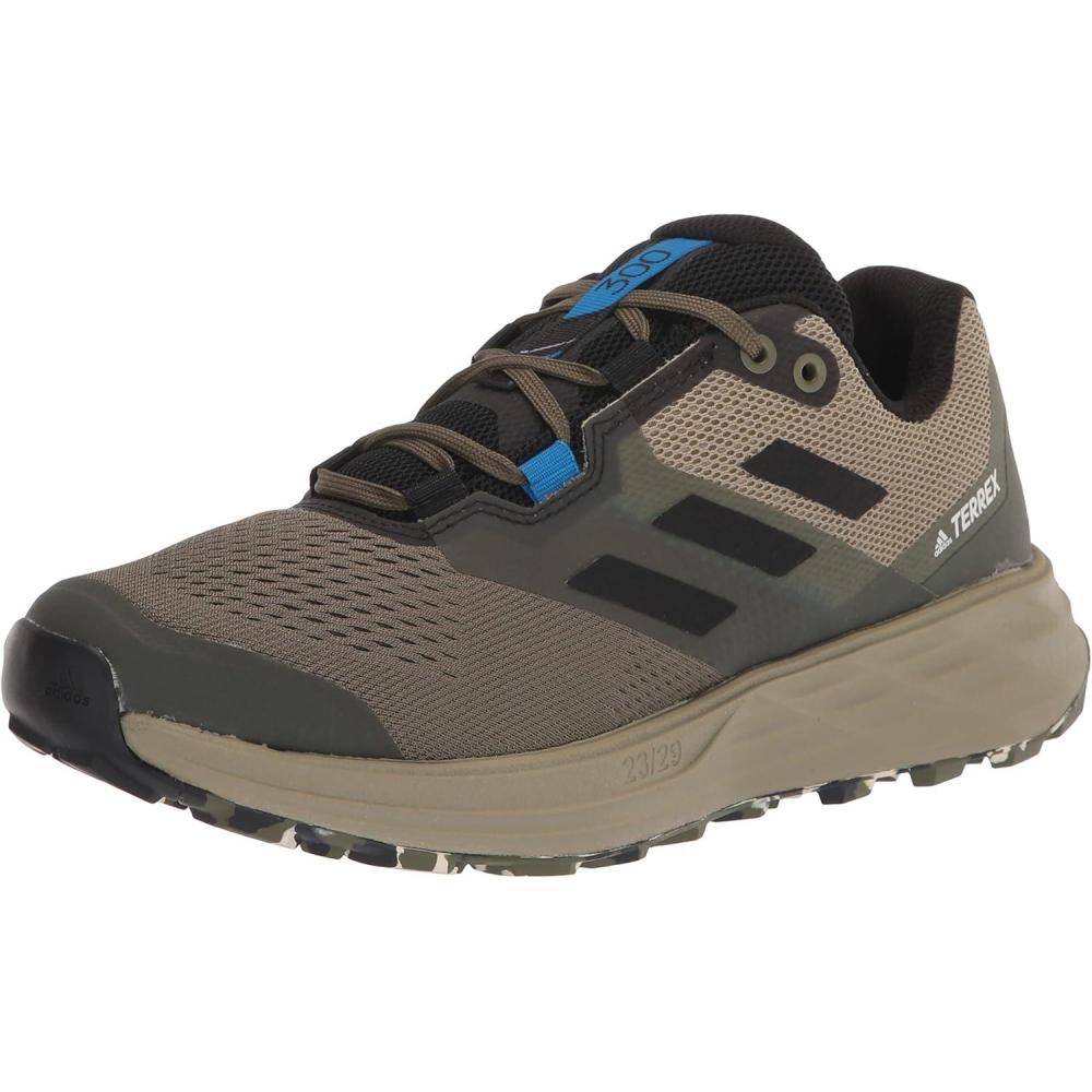 imageadidas Mens Terrex Two Flow Trail Running ShoeFocus OliveCore BlackBlue Rush