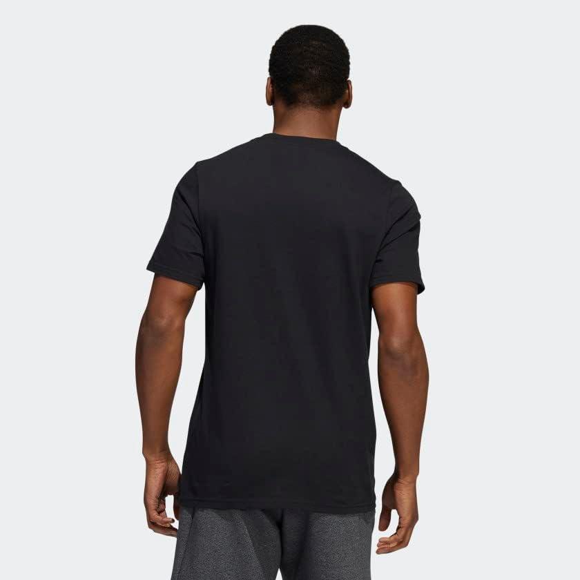 imageadidas Mens Basic Badge Of Sport TShirtBlackBlue RushHalo Silver