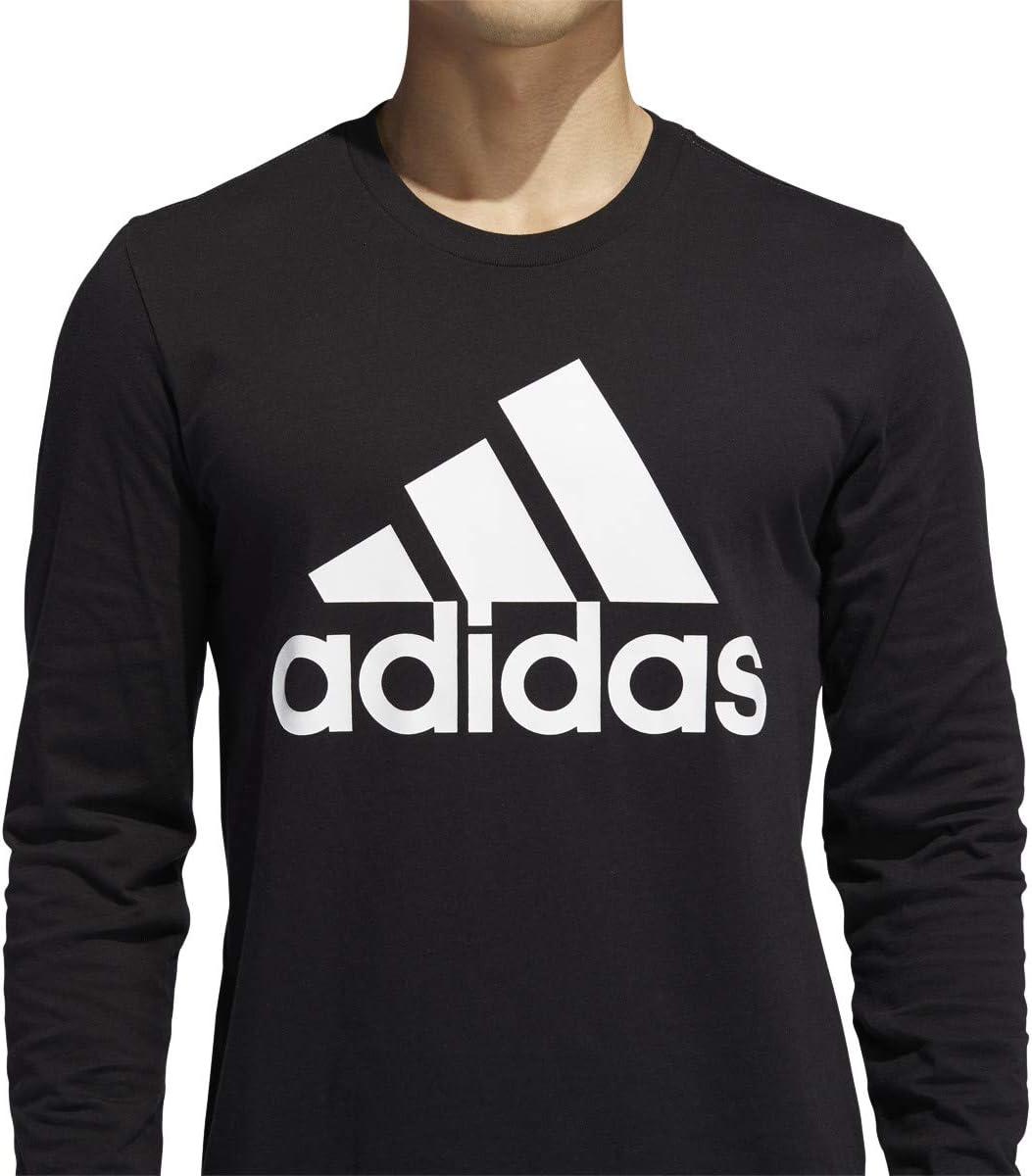 imageadidas Mens Basic Badge of Sport Long Sleeve TeeBlack