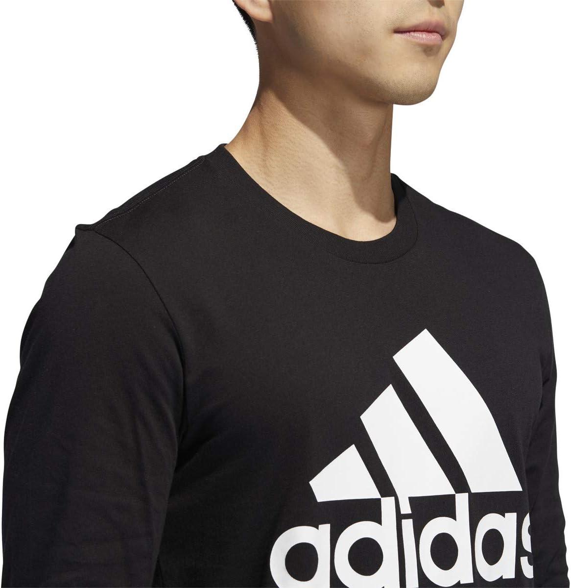 imageadidas Mens Basic Badge of Sport Long Sleeve TeeBlack