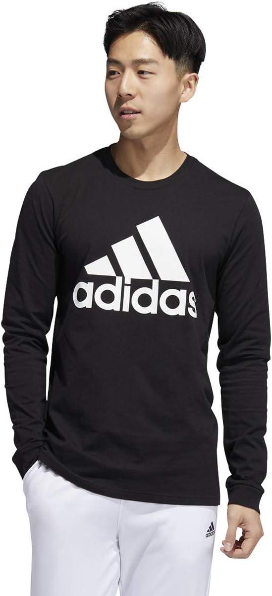 imageadidas Mens Basic Badge of Sport Long Sleeve TeeBlack