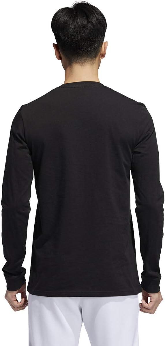 imageadidas Mens Basic Badge of Sport Long Sleeve TeeBlack
