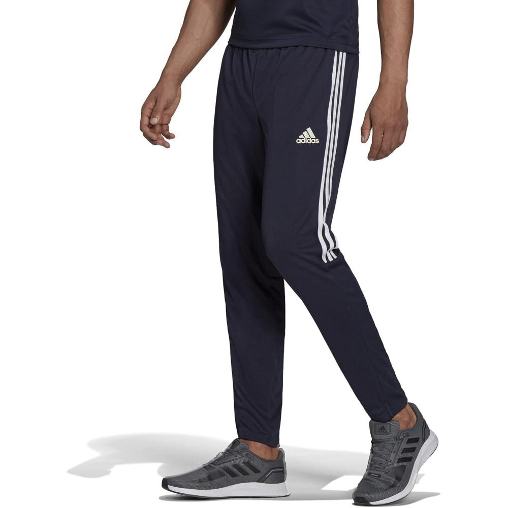 imageadidas Mens Aeroready Sereno Slim TaperedCut 3Stripes Track PantsInk Tall