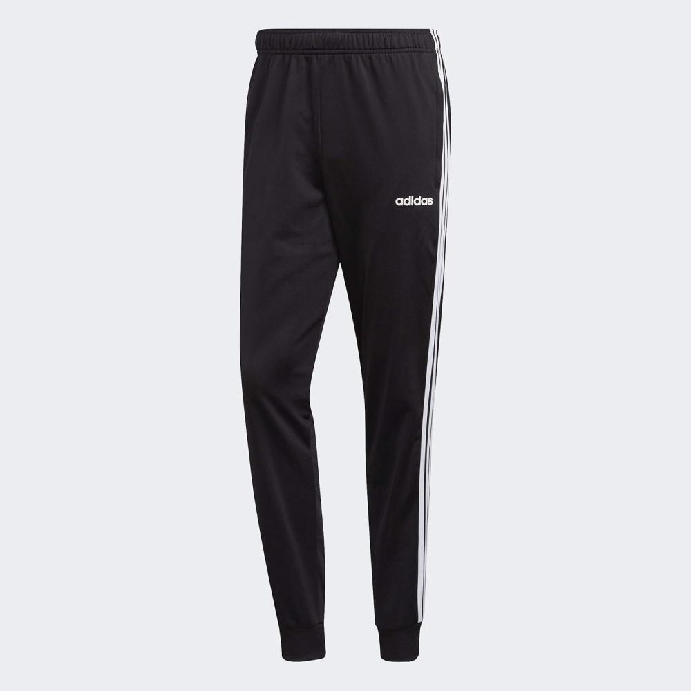 imageadidas Mens Athletics Essentials 3 Stripes Tapered Tricot PantBlackWhite