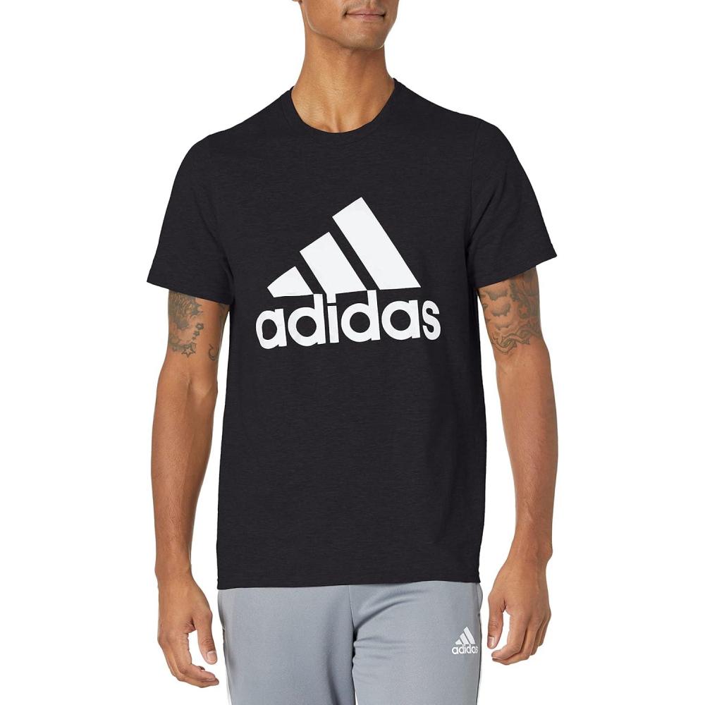 imageadidas Mens Basic Badge Of Sport TShirtBlackWhite