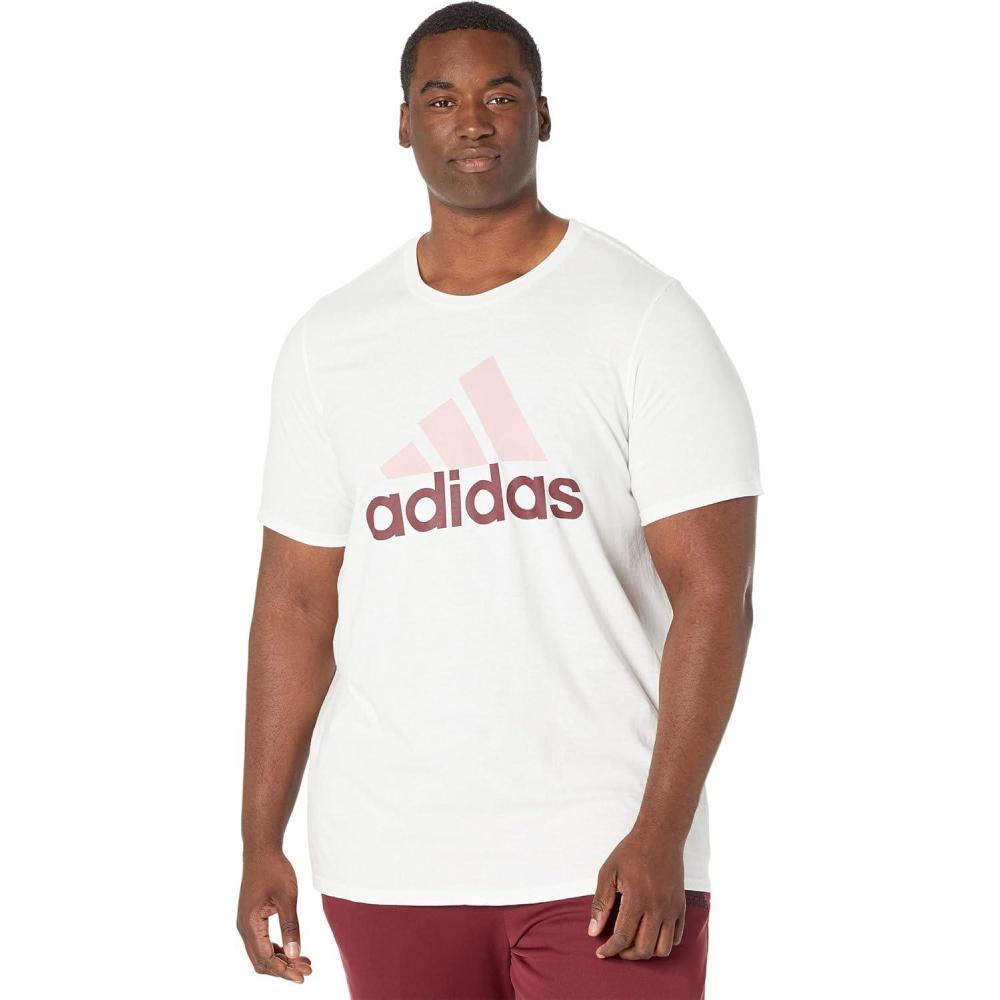 imageadidas Mens Basic Badge Of Sport TShirtWhiteWonder MauveShadow Red