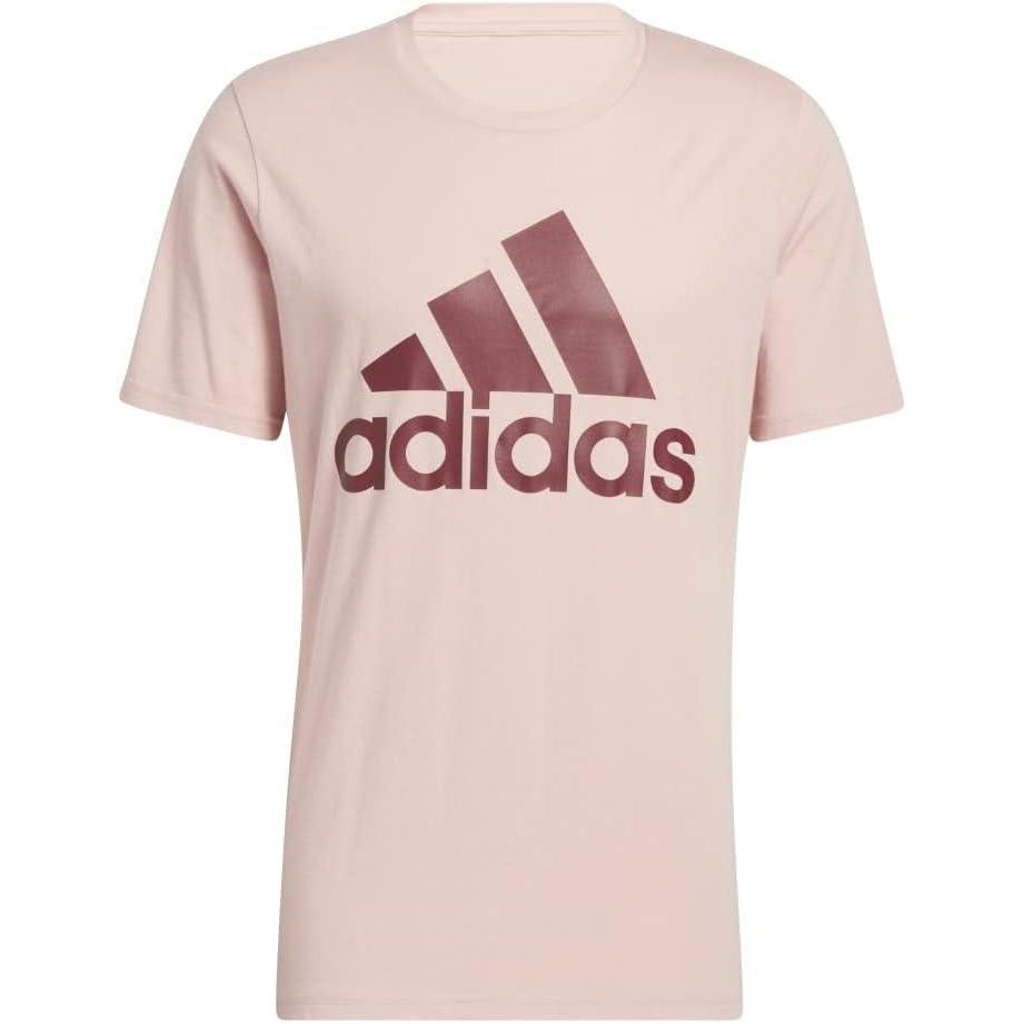 imageadidas Mens Basic Badge Of Sport TShirtWonder MauveShadow Red