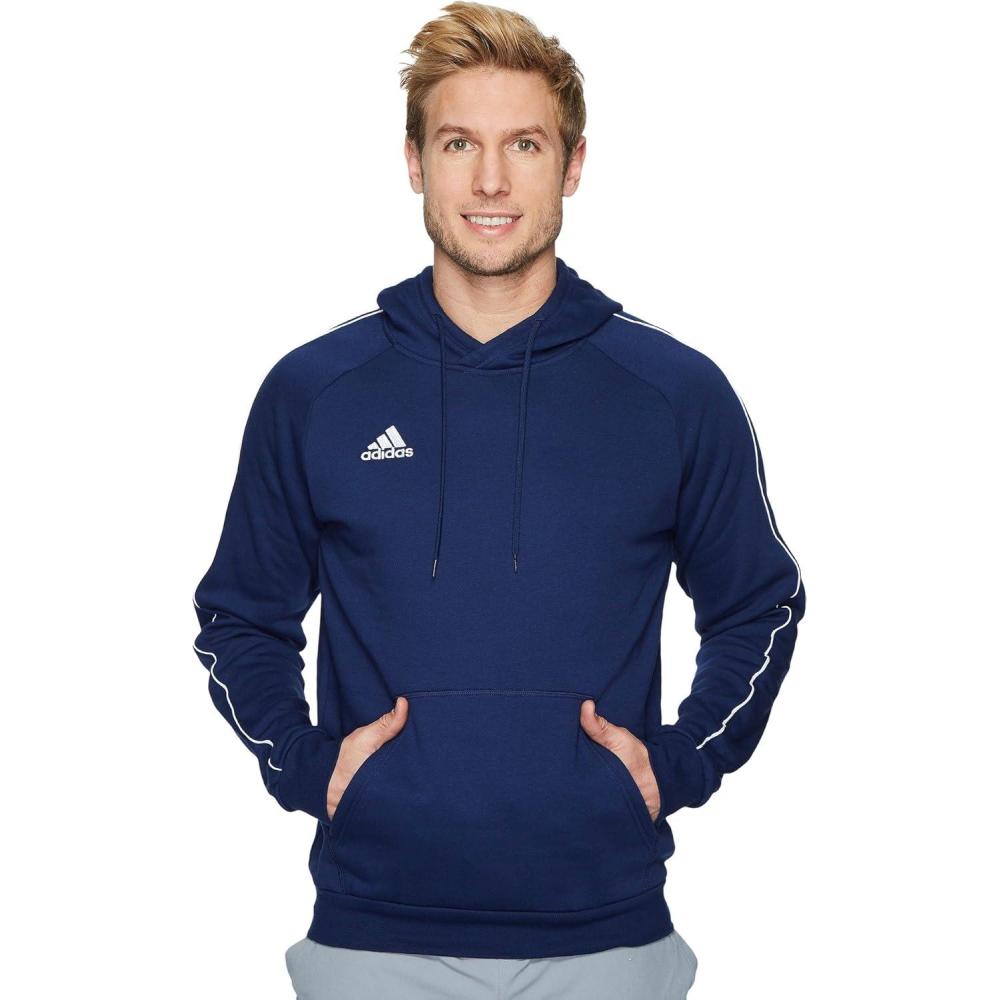 imageadidas Mens Core 18 HoodieDark BlueWhite