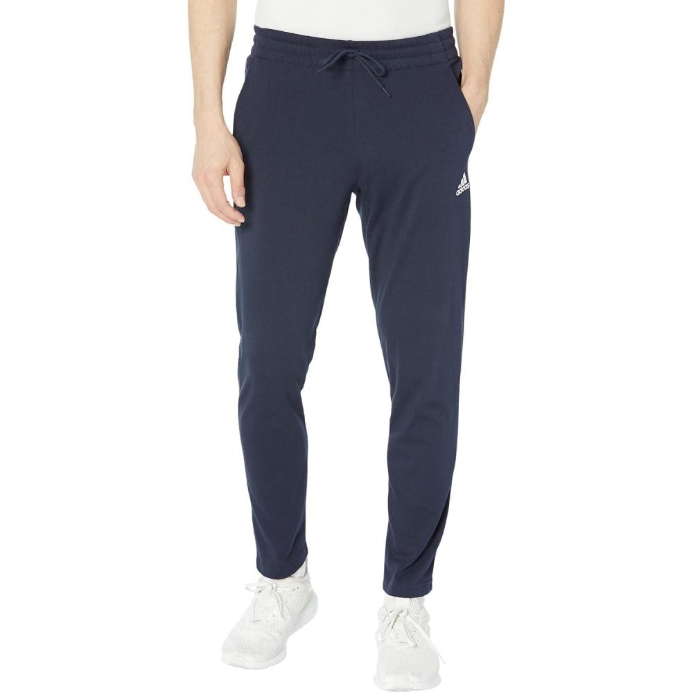 imageadidas Mens Essentials Single Jersey Tapered Open Hem PantsInk