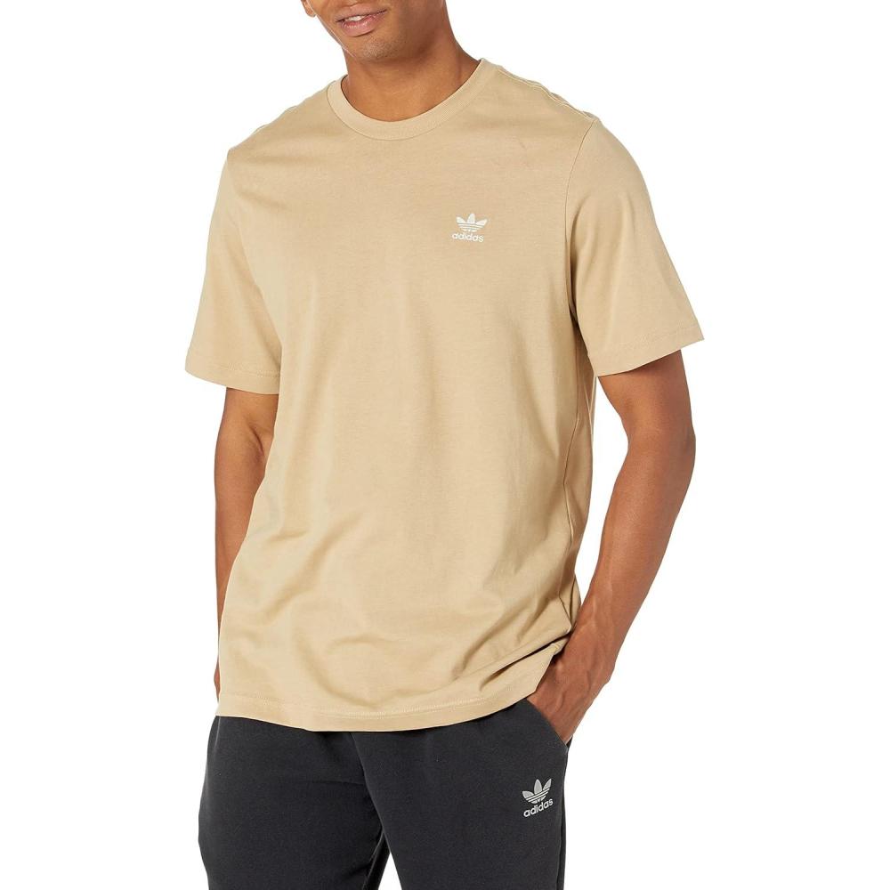 imageadidas Originals Mens Loungewear Adicolor Essentials Trefoil TeeBeige Tone