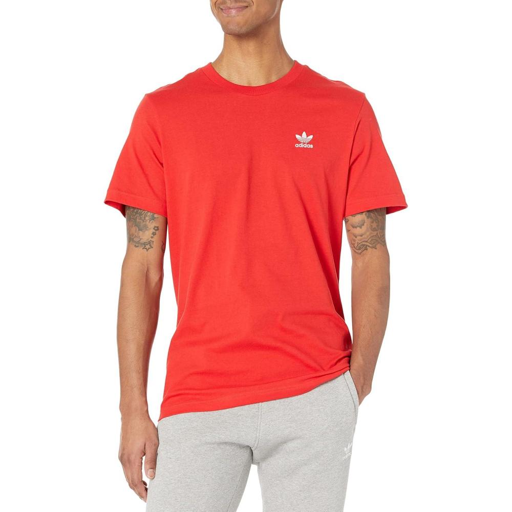 imageadidas Originals Mens Loungewear Adicolor Essentials Trefoil TeeVivid Red