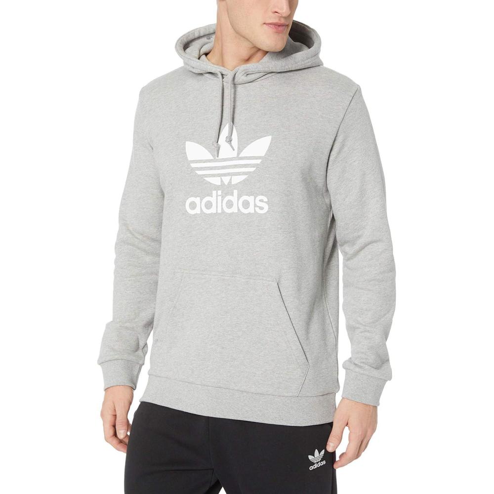 imageadidas Originals mens Graphics Trefoil Series HoodieMedium Grey Heather