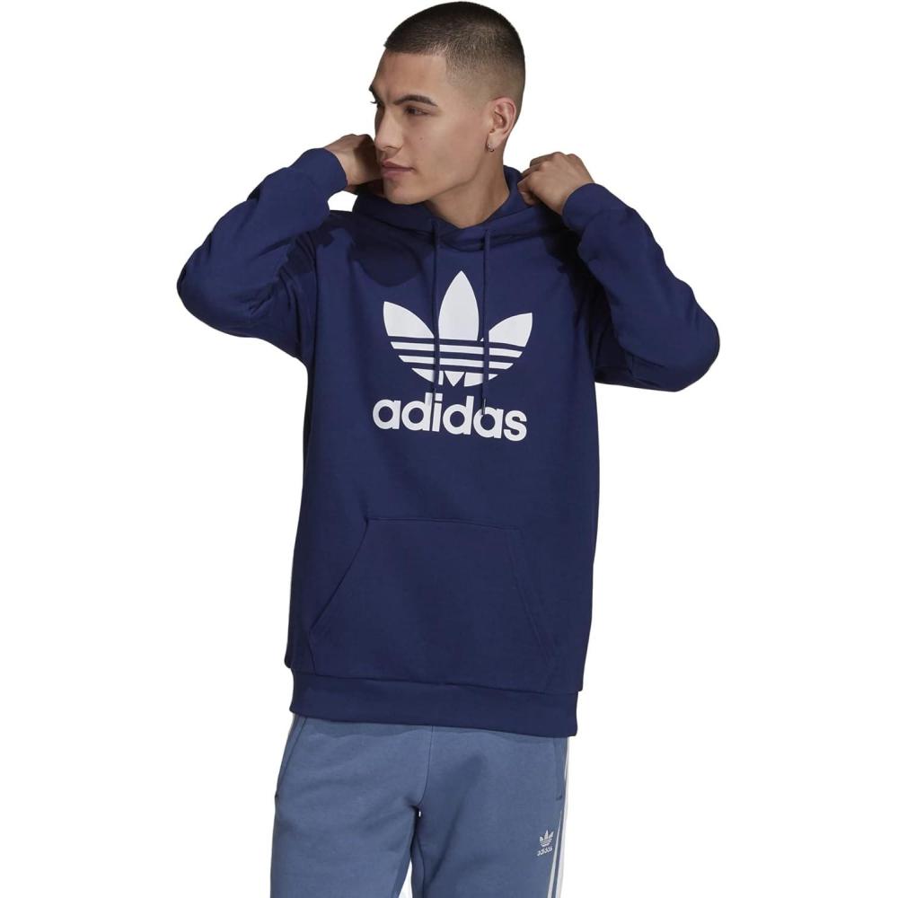 imageadidas Originals mens Graphics Trefoil Series HoodieNight Indigo Legacy