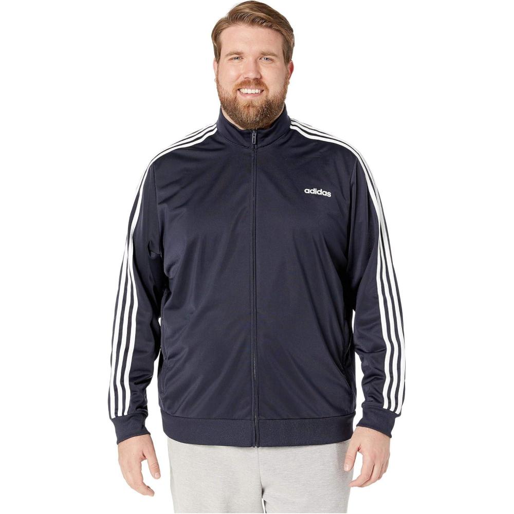 imageadidas mens Athletics Essential Tricot 3stripes JacketInkInkWhite